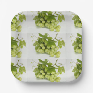 Assiettes en papier personnalisées Raisins verts 7