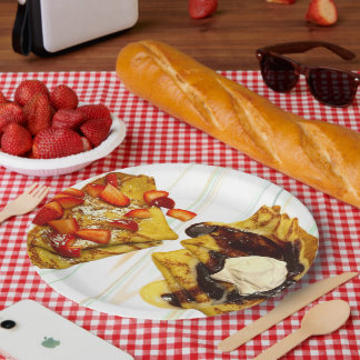 Assiettes en papier photo de crêpes