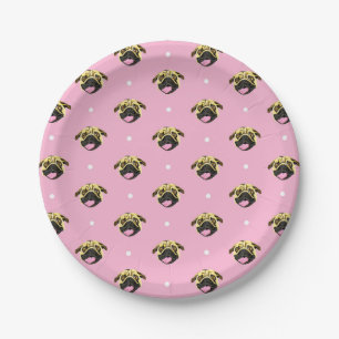 Assiettes en papier Pink Pug