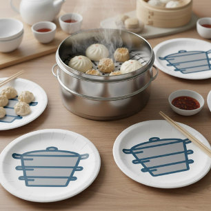 Assiettes en papier Pot Gris
