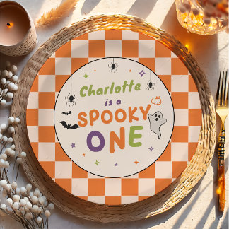 Assiettes en papier pour 1er anniversaire Hallowee