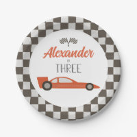 Assiettes en papier pour 3ème anniversaire voiture