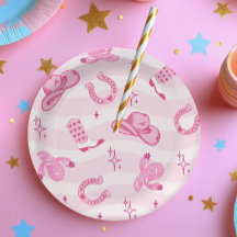 Assiettes en papier pour anniversaire de cowgirl r