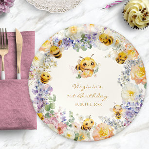 Assiettes en papier pour anniversaire en forme d'a