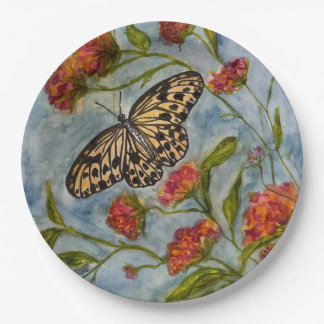 Assiettes en papier pour anniversaire papillon