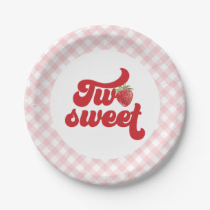 Assiettes en papier pour anniversaire Strawberry T