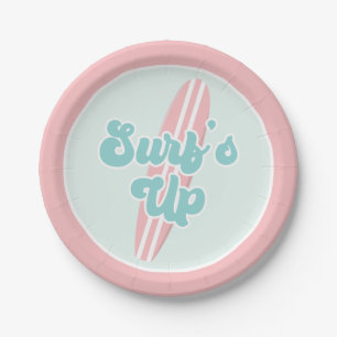 Assiettes en papier pour anniversaire Surfs Up Pin