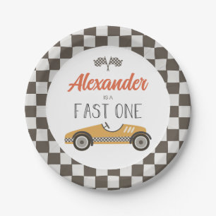 Assiettes en papier pour anniversaire voiture de c