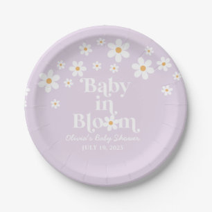 Assiettes en papier pour Baby Shower Baby in Bloom