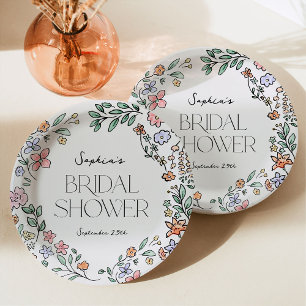 Assiettes en Papier pour Baby Shower Botaniques Co