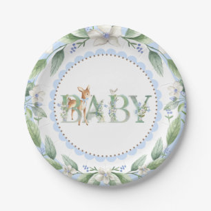 Assiettes en papier pour Baby Shower Garçon Cerf d
