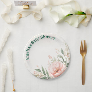 Assiettes en papier pour Baby Shower Little Bunny