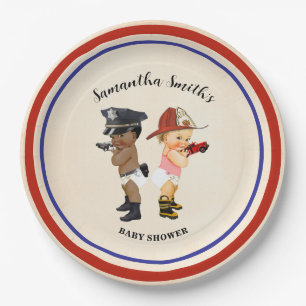 Assiettes en papier pour Baby Shower Little Recrui