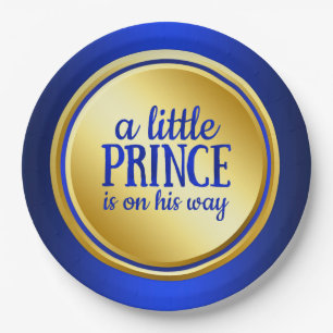 Assiettes en papier pour Baby Shower Prince Bleu R
