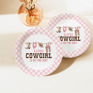 Assiettes en papier pour Baby Shower Western Cowgi