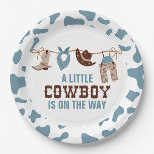 Assiettes en papier pour baby shower Western Rodeo