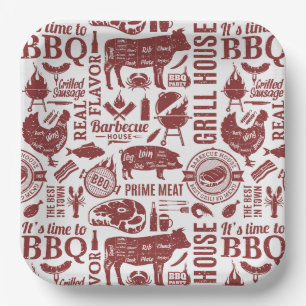 Assiettes en papier pour barbecue, Décoration de f