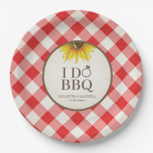 Assiettes en papier pour barbecue tournesol et gin