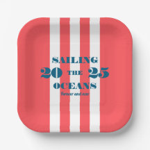 Assiettes en papier pour célébration nautique