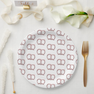 Assiettes en papier pour fête avec motif torsadé d