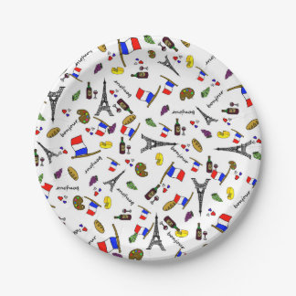 Assiettes en papier pour fête de dessin animé fran