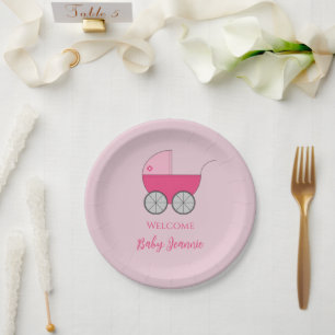 Assiettes en papier pour fête de douche de voiture