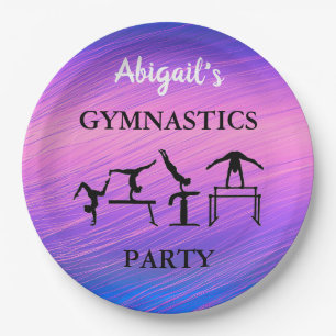 Assiettes en papier pour fête de gymnastique avec