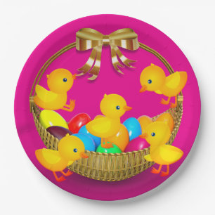 Assiettes en papier pour fête de Pâques