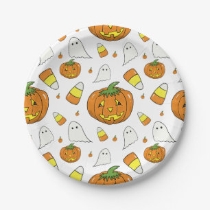 Assiettes en papier pour fête d'Halloween
