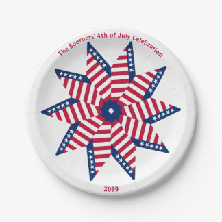 Assiettes en papier pour fête patriotique du 4 jui