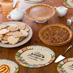 Assiettes en papier pour Friendsgiving 