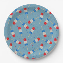 Assiettes en papier pour glaces patriotiques