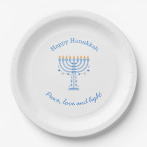 Assiettes en papier pour Hanoukka - Joyeux Hanoukk