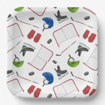 Assiettes en papier pour hockey sur glace, fête d'