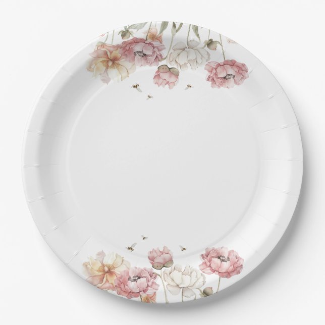 Assiettes en papier pour la fête de fiançailles de (Devant)