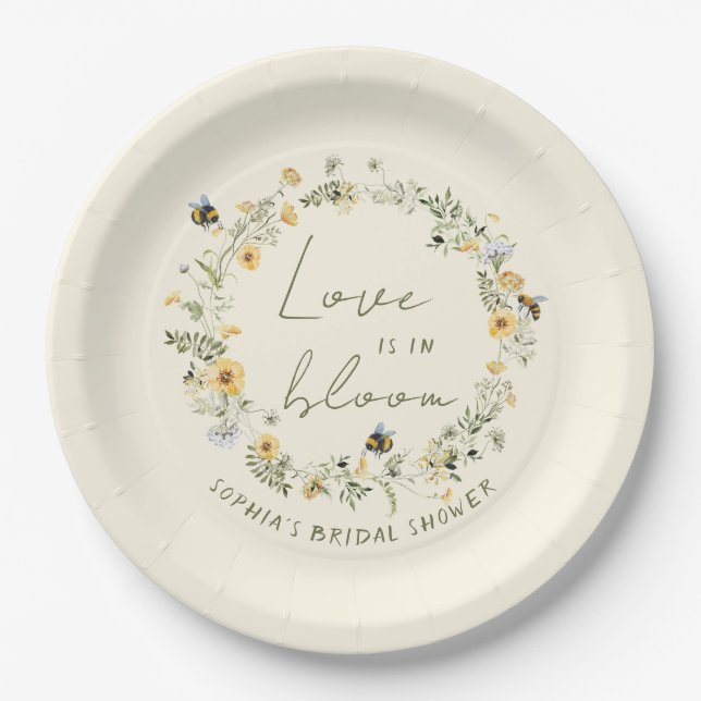 Assiettes en papier pour la fête de mariage de l'a (Devant)