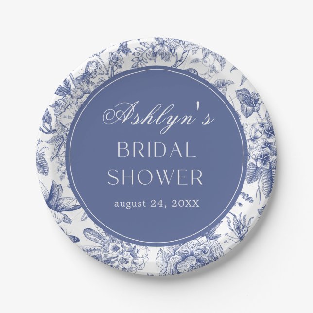 Assiettes en papier pour la fête prénuptiale à déc (Devant)