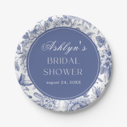 Assiettes en papier pour la fête prénuptiale à mot