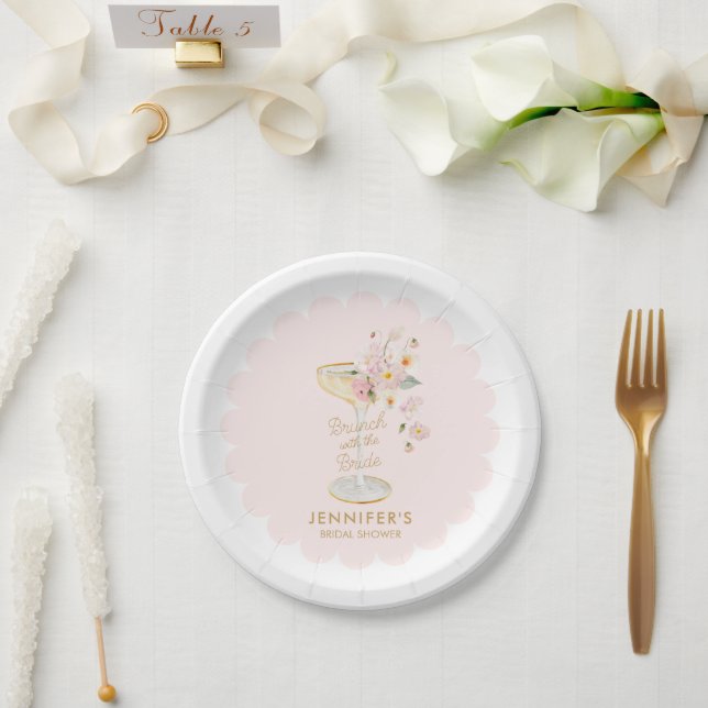 Assiettes en papier pour la fête prénuptiale Brunc (Mariage)