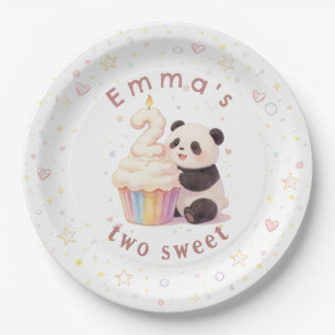 Assiettes en papier pour le 2e anniversaire de béb