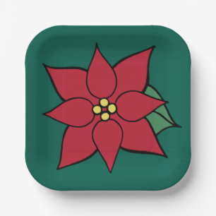 Assiettes en papier pour les fêtes de Noël au poin