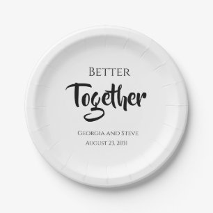 Assiettes en papier pour mariage personnalisées Be