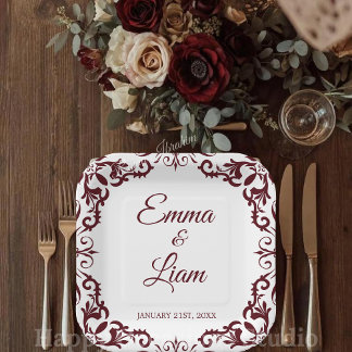 Assiettes en papier pour mariage rustique mexicain