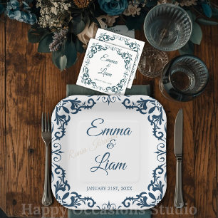 Assiettes en papier pour mariage rustique mexicain