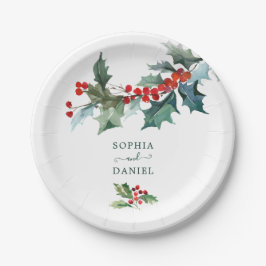 Assiettes en papier pour Noël et mariage avec Holl
