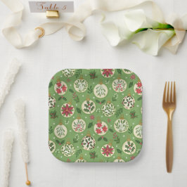 Assiettes en papier pour ornement de Noël dessiné