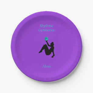 Assiettes en papier pour routine de balle de gymna