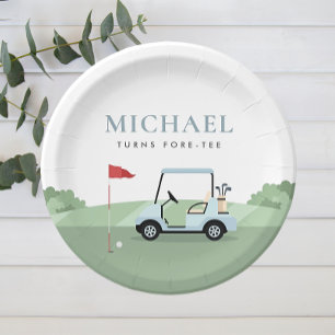 Assiettes en papier pour soirée de golf