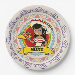 Assiettes en papier pour tacos mexicains