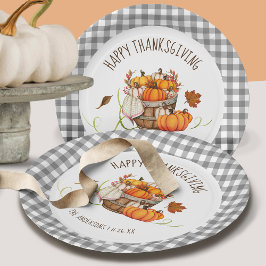 Assiettes en papier pour Thanksgiving